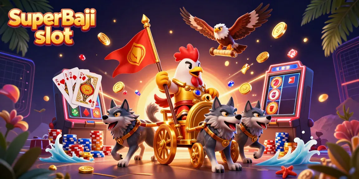 Experience the excitement of SuperBaji slot with vibrant characters and captivating game elements in this thrilling illustration.