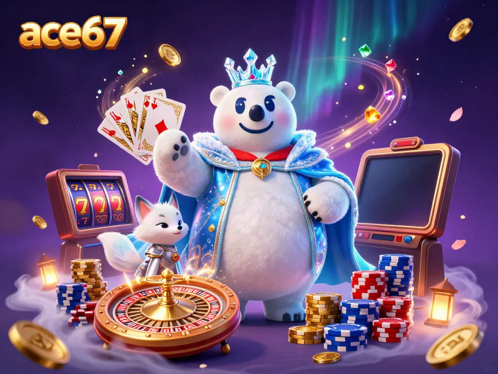 Experience excitement with ace67 as the ice king and snow fox thrive in a dazzling casino scene.