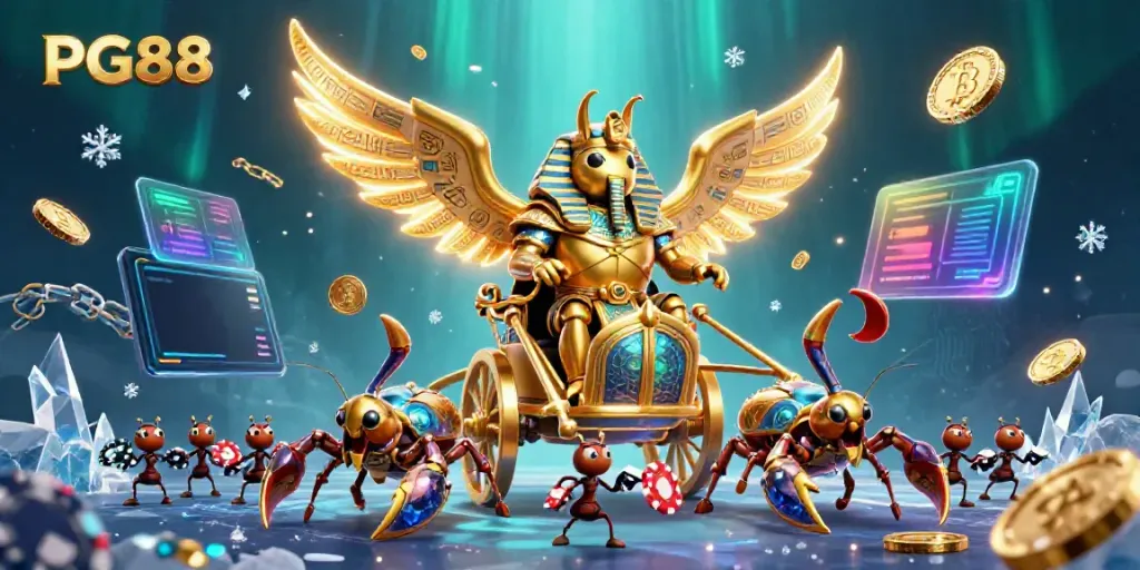 Experience PG88's gaming adventure with epic characters and vibrant casino elements.