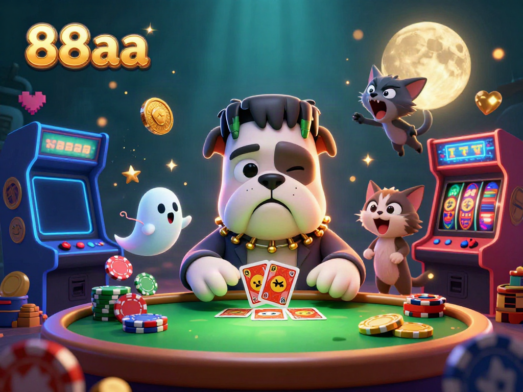 Experience thrilling gameplay at 88aa with vibrant characters and casino elements in a dynamic casino scene.