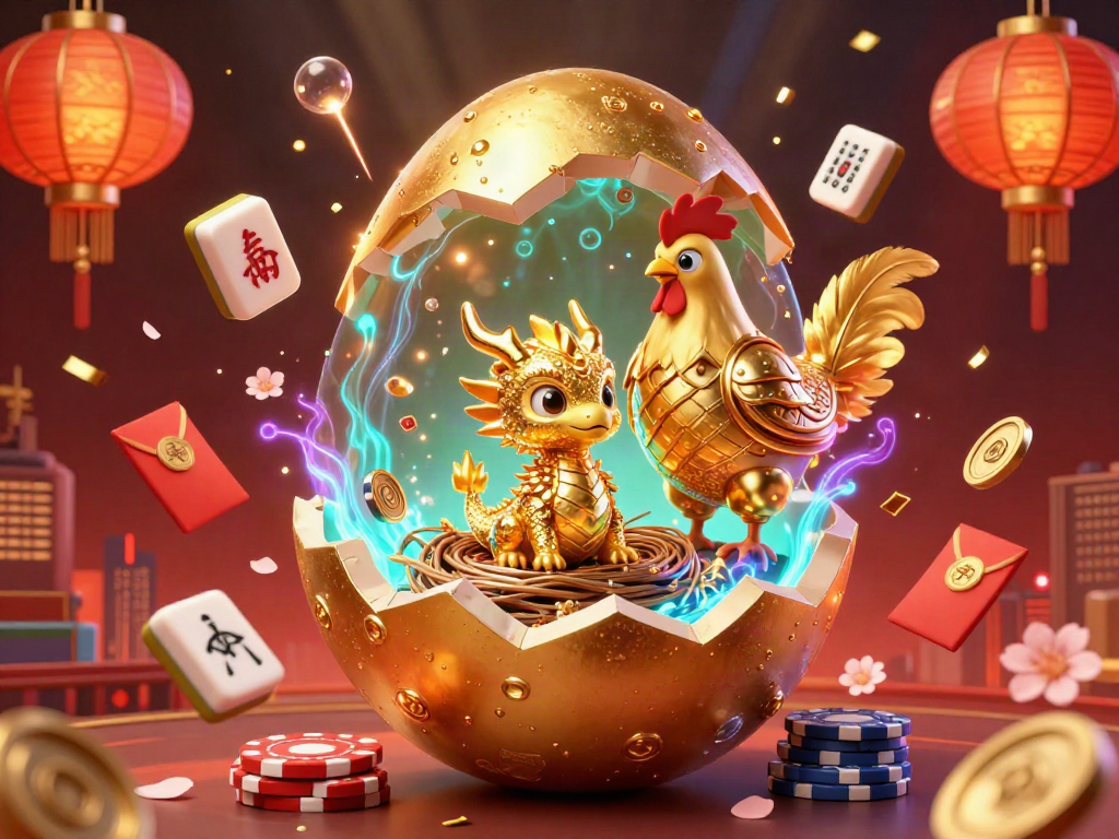 XoiLacTv showcases a golden dragon amid poker chips, symbolizing luck in gambling.