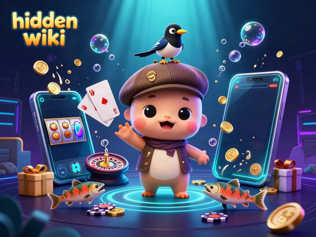 Spin and win with hidden wiki's vibrant casino adventure featuring cute characters and game elements.