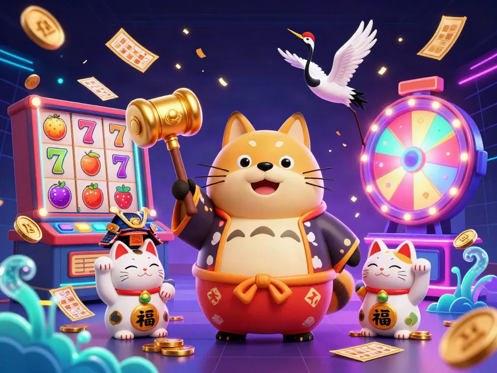 Experience thrilling gaming at GG88 with lively characters and colorful gambling elements in a 3D atmosphere.