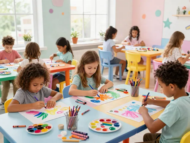 Children enjoying art creation with diverse crayon types, highlighting offers from a leading crayon supplier