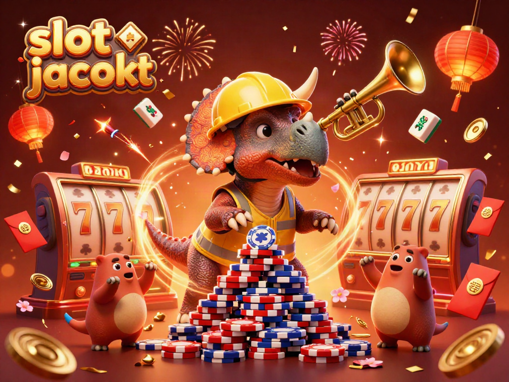 Exciting celebration of slot jackpot with 3D cartoon characters and dynamic casino visuals.