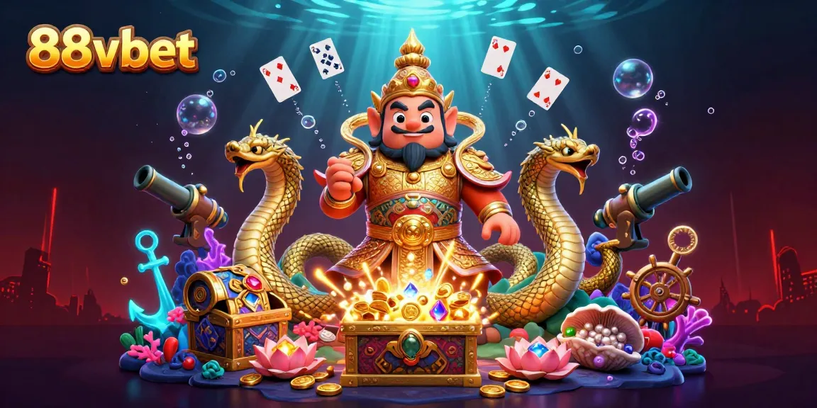 Experience thrilling gameplay with 88vbet's vibrant casino illustration featuring animated characters and elements.