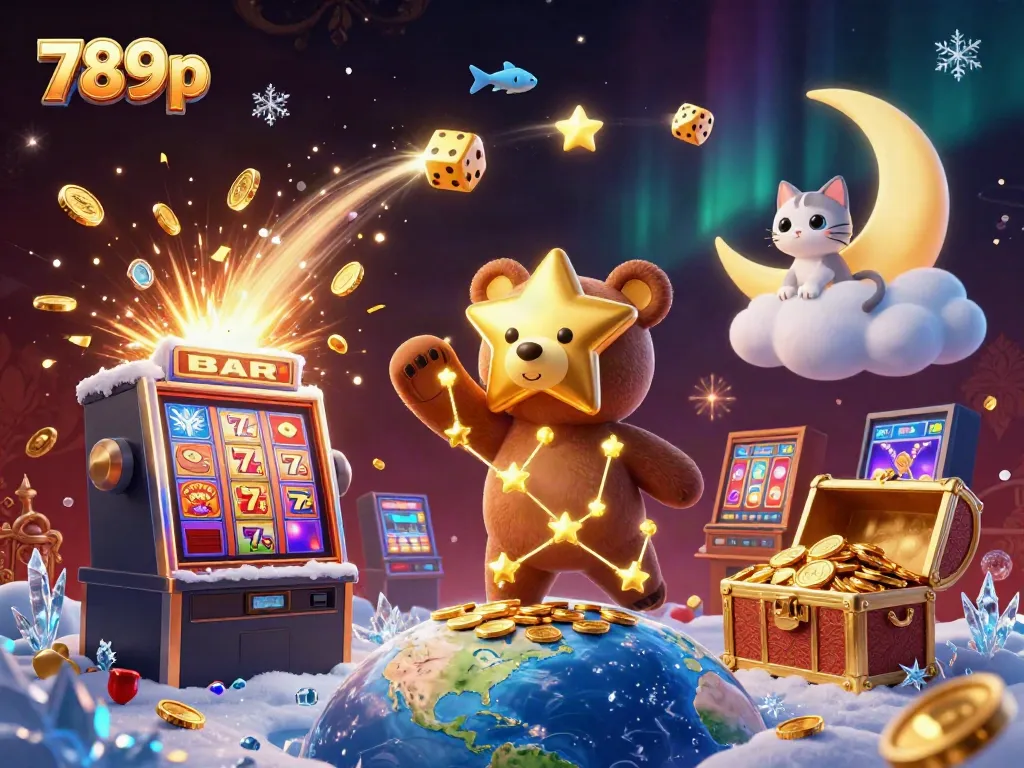Immerse in the 789p casino experience with a dazzling display of coins and characters.